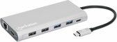 Manhattan 130660, Bedraad, USB 3.2 Gen 1 (3.1 Gen 1) Type-C, 100 W, 10,100,1000 Mbit/s, Aluminium, MicroSD (TransFlash), SD, SDHC, SDXC