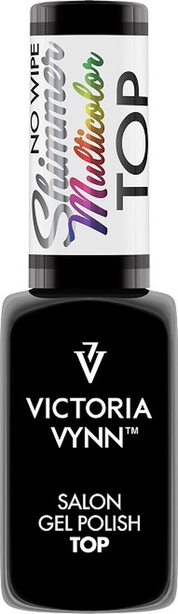 Goedkoopste Victoria Vynn – Top Coat Shimmer Multicolor No Wipe 8 ml - multi color glitter topcoat - gellak - gelpolish - gel - lak - polish - gelnagels - acrylnagels - polygel - nagels - nagelverzorging - nagelstyliste - uv / led