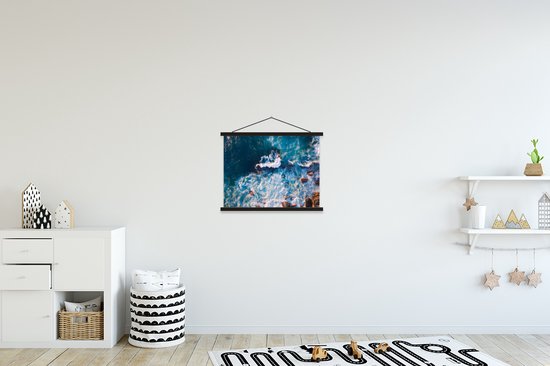 Affiche scolaire - Plage - Mer - Blocs - 40x30 cm - Lattes noires