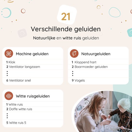 Numsy Original 3 White Noise Machine Baby - Witte Ruis Apparaat