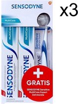 Sensodyne Sensitive Multicare Expert 2 x Dentifrice + Brosse à Dents Offerte x 3 = VOLUME SEMESTRIEL