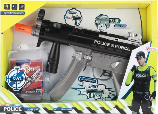 Toi-Toys - Pistool politie MP5K - met licht en geluid