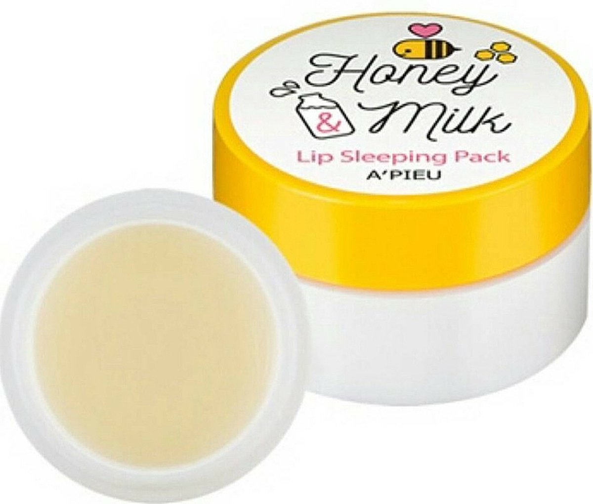 A' pieu Honey & Milk Lip Sleeping Pack - lipmasker - droge lippen