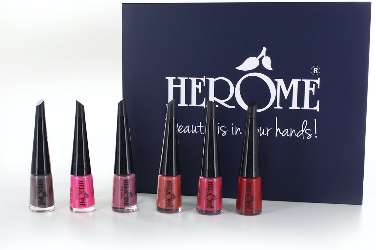 Herôme à emporter Set - 6 couleurs à la mode de vernis à ongles avec mini  cadeau de... | bol.com
