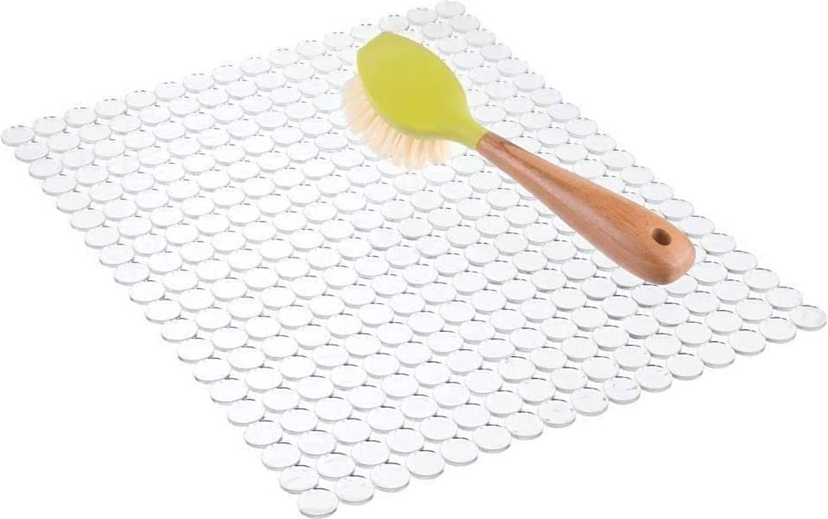 Goedkoopste Selwo gootsteenbescherming, grote en op maat te snijden afdruipmat van kunststof, doorzichtig