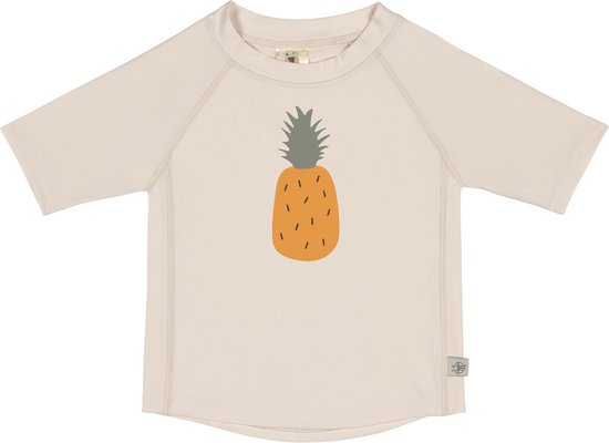 Lässig - UV-Shirt met korte mouwen voor kinderen - Ananas - Offwhite - maat 62-68cm