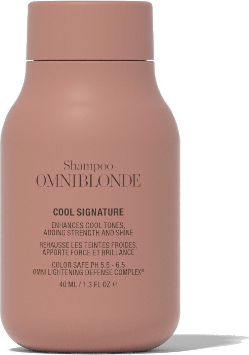 Omniblonde Cool Signature Shampoo - 40 ml - Zilvershampoo vrouwen - Voor Alle haartypes