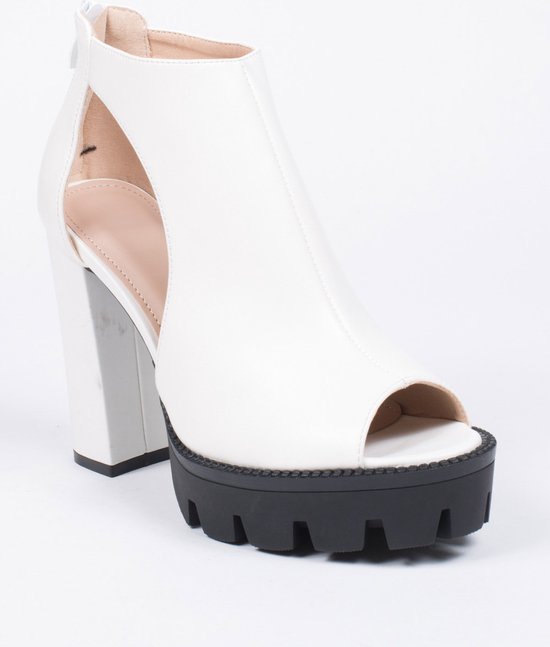 EXCLUSIEVE Witte hoge hakken maat 36