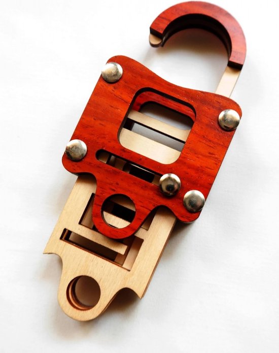 Afbeelding van het spel Voidlock houten puzzel truc slot van Jean Claude constantin