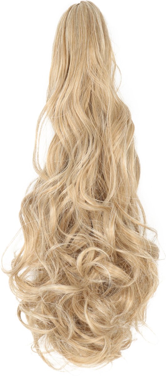 Brazilian Ponytail mixed Blond - 55cm - Paardenstaart - Haarverlenging - Extensions - Wavy - 27/613# - Haarstuk - 22'' - 22 inch