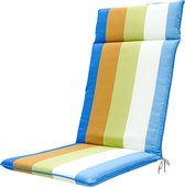 Madison - Coussin Chaise De Jardin Dossier Haut 120x50 - Multicolore - Vivero Azur