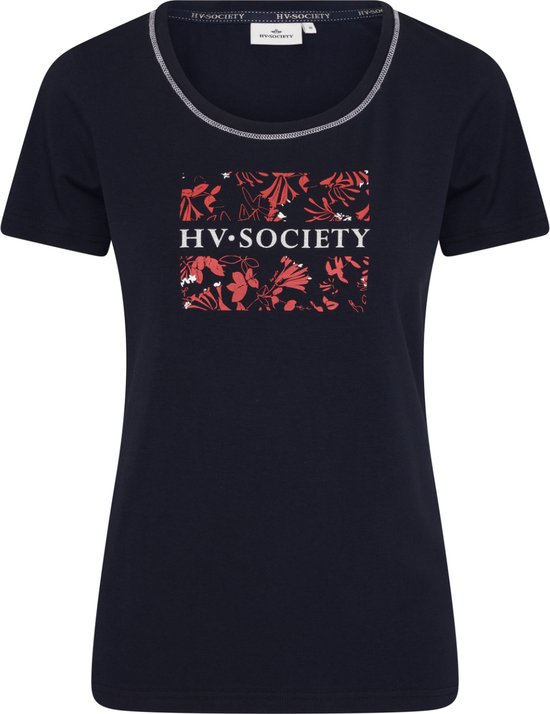 Hv Society Imelda Cotton Shirt With Contrast Trim White/navy main image 1