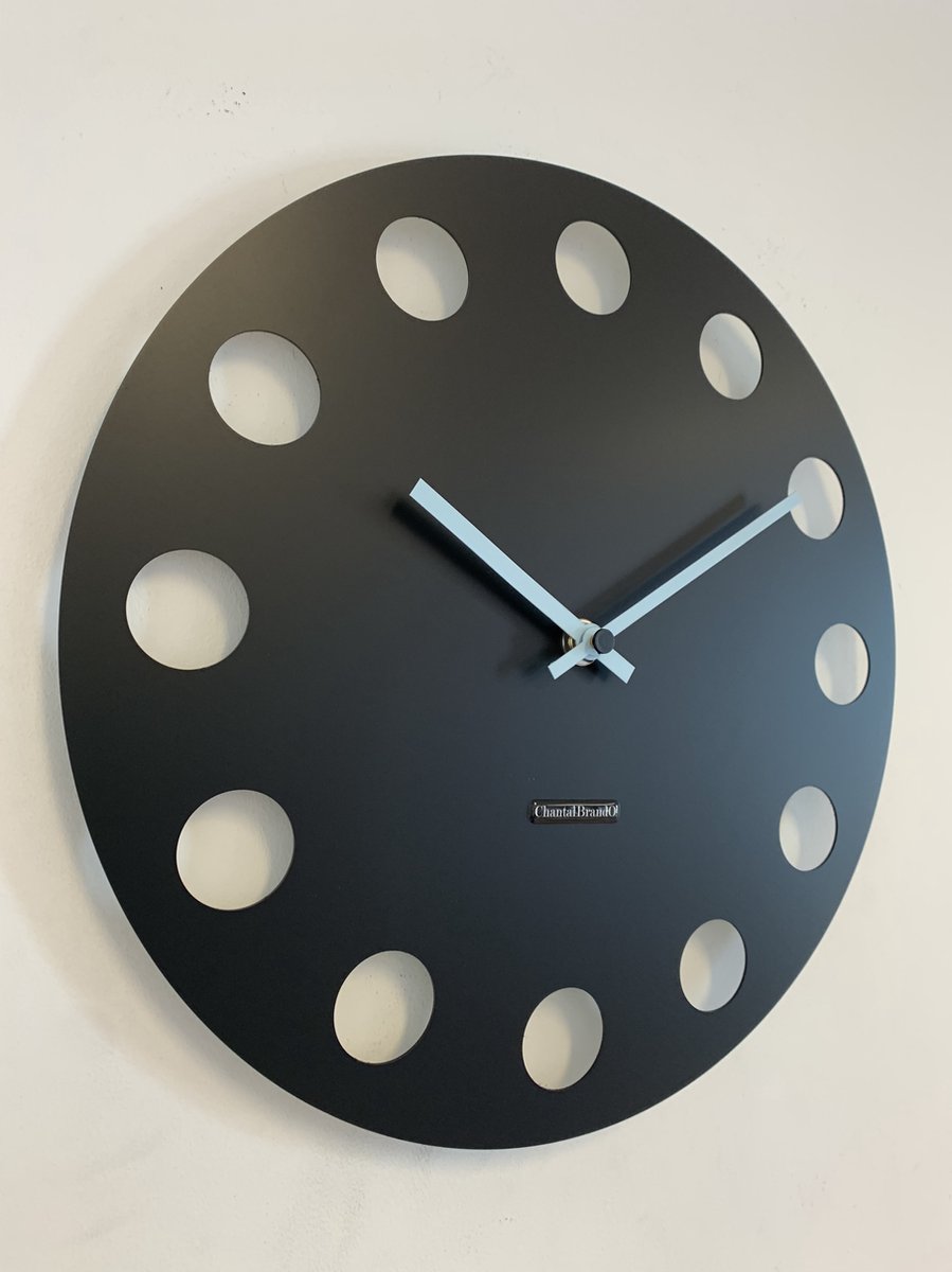 Wandklok ChantalBrandO CETARA BLACK -- MODERN DESIGN --