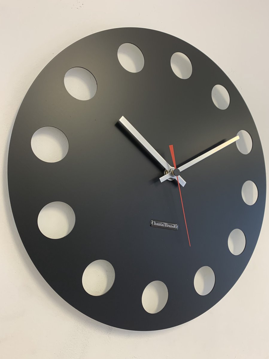 Wandklok ChantalBrandO CETARA BLACK -- MODERN DESIGN --