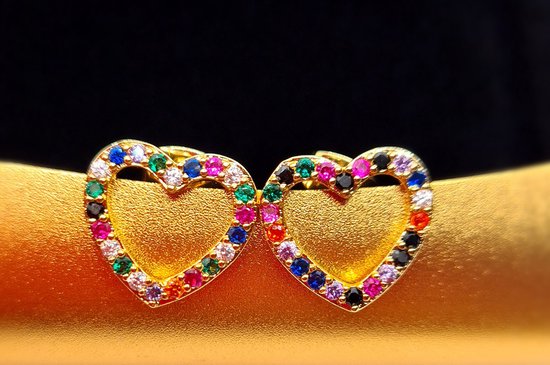 Lange ketting met hartjes | Goud - Winkeltje van Lynn