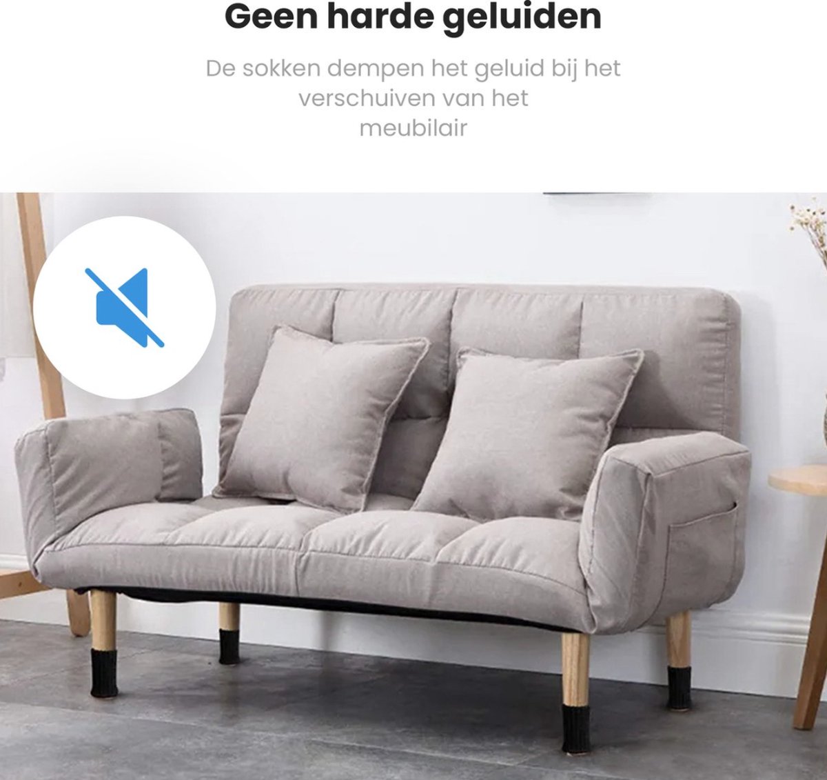 Meubelsokken voor stoelpoten, stoelpootbeschermers, 16 stuks, krasbestendig, sokken