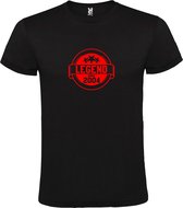 Zwart T-Shirt met “Legend sinds 2004 “ Afbeelding Rood Size XXXXXL