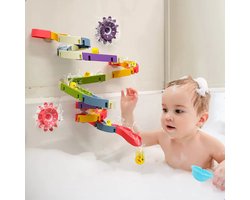 foto van Sedola | Badspeelgoed Baby | Waterval Glijbaan Spelletjes | Waterglijbaan Kinderbad Speelgoed | Montageset met 48 stuks | Badspeeltjes | Jouets de Bain Bébé | Jouets de Baignoire | Bad Speelgoed | Water Knikkerbaan | Kinder Waterspeelgoed