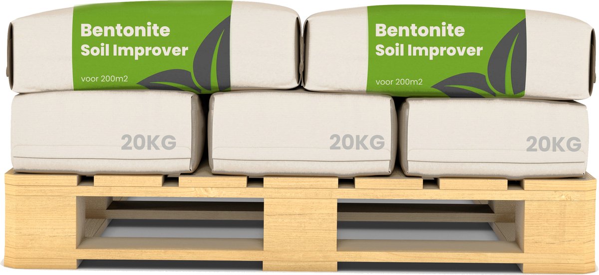 Bentoniet Klei – Zandgrond Bodemverbeteraar( 12x = 240 kg – voor 2400 m2) Organifer