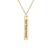 Gegraveerde Niet Reanimeren Ketting - Niet Reanimeren Penning - Do Not Resuscitate - Gegraveerd - Bar - Plaatje - Roestvrij Staal - RVS - Verstelbaar - Goudkleurig