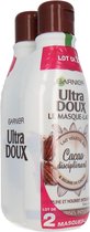 Garnier Ultra Doux Hair Milk Mask Soothing Cacao - 2 x 250 ml (Franse tekst)