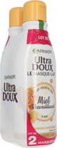 Garnier Ultra Doux Hair Milk Mask Restoring Honey - 2 x 250 ml (Franse tekst)