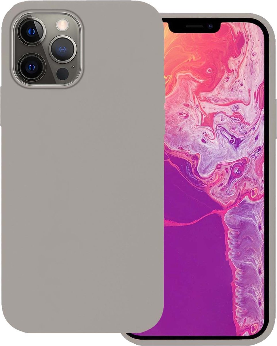 Hoesje Geschikt voor Apple iPhone 14 - Sterk & Shockproof - Hoes Cover - Siliconen Case - Grijs