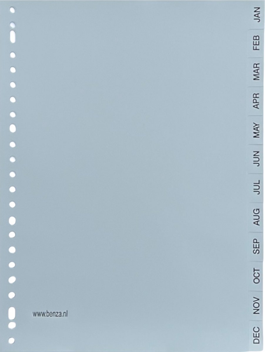 Benza - Tabbladen Maanden 12 Tabs A4 (23 rings)