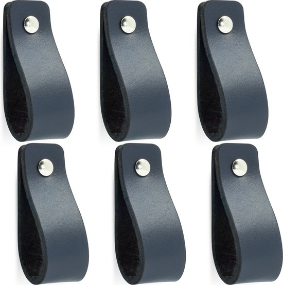 Tas van leer, 60 cm, 6 tasriemen, 3 kleuren, handvat, leren riem voor 24 klinknagels, handtas, portemonnee