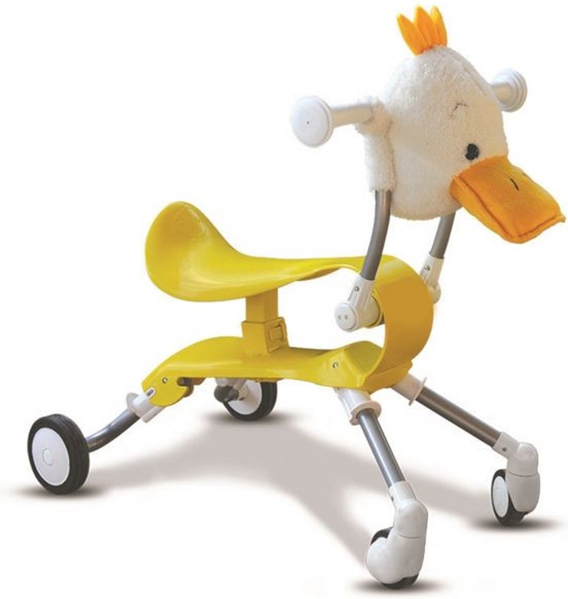 Gelicentieerde Caterpillar elektrische graafmachine met schuine bak, enkel zitje, geel, USB-aansluiting voor MP3-speler, achterwielaandrijving