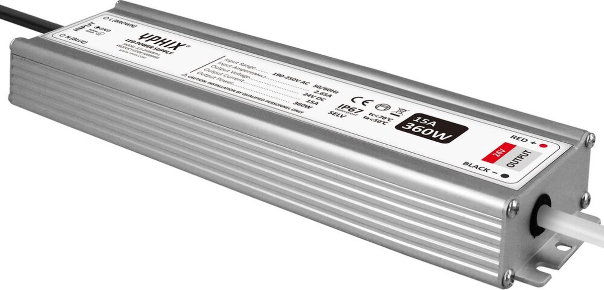 LED transformator 24V 15A Max. 360W IP67