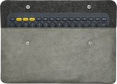 kwmobile hoes voor draadloos keyboard - geschikt voor Magic keyboard / Logitech K380 / MX Keys Mini - Met drukknoopsluiting - In grijs