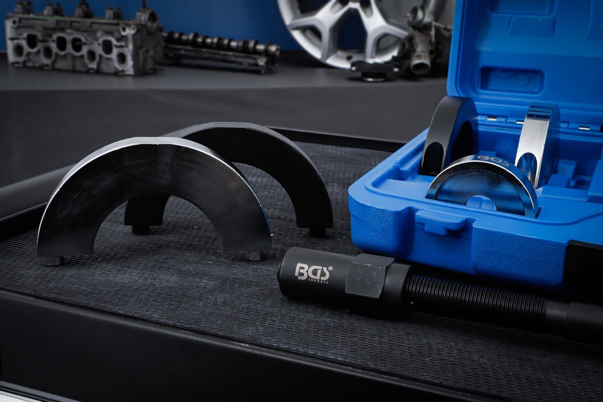 BGS 8324 | Outil de roulement de roue pour unité de roulement de roue |  pour VW | 85 mm & 67301 | Jeu d'outils arrache roulement de roue | 31 pièces