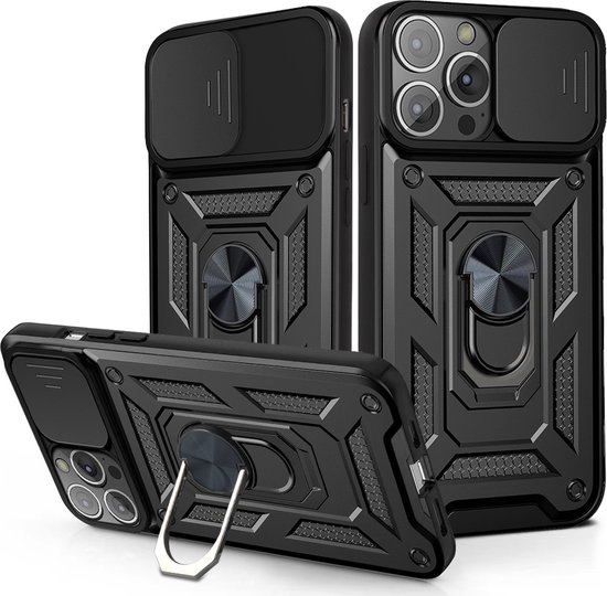 Coque Arrière OPPO A94 Rugged Armor avec Protection de Caméra - Robuste - Heavy Duty - TPU - OPPO A94 - Zwart