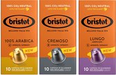 Bristot Koffie Capsules Proefpakket - Aluminium Nespresso - 3 x 10 stuks