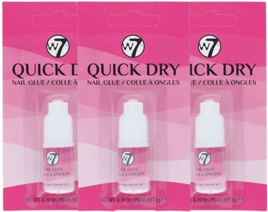 Borvat® | Quick Dry Nail Glue | Nagellijm voor Nagel Tips | Plaknagels | Nepnagels & Nail Art | Nail Glue 3 x 3 gr