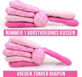 Allernieuwste.nl® Voedingskussen in Hoogte Verstelbaar - Ideaal Voor Borstvoeding en Flesvoeding - kraamkado - Compact - Kleur Rose