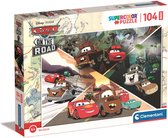 Clementoni - Puzzel 104 Stukjes Maxi Cars On The Road, Kinderpuzzels, 4-6 jaar, 23774