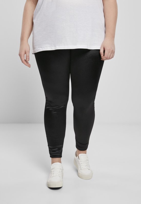 Legging Femme Urban Classics - Coton Élasthanne Taille Basse, Noir - XS à 5XL - Confort Skinny