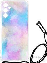 Telefoon Hoesje Geschikt voor Samsung Galaxy A13 5G | A04s Anti Shock Hoesje met transparante rand Watercolor Light
