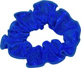 Snowflake - Hair Scrunchie - Mystique Glansstof - Turnen - Meisjes - Haarwokkel - Elastisch - Koningsblauw - One Size