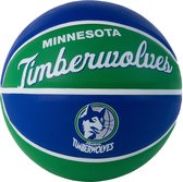 Wilson Team Retro Minnesota Timberwolves Mini Ball WTB3200XBMIN, Unisexe, Blauw, Basketball, Taille : 3