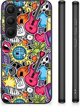 Telefoon Hoesje Geschikt voor Samsung Galaxy S23 Hoesje met Zwarte rand Punk Rock