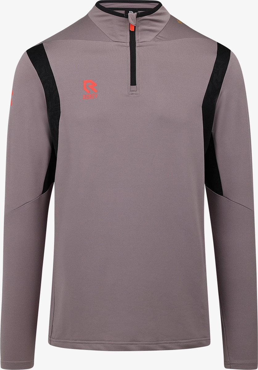 837x1200.jpg Robey Playmaker Ziptop Heren - Taupe | Maat: M - Afbeelding 1