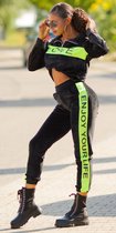 Accueil Costume Femme - Jogging Femme - Love Neon Green - Hasina - Taille S/M