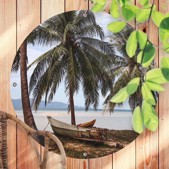 Ronde Tuinposter Tropische Palmbomen