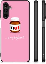 Telefoonhoesje Geschikt voor Samsung Galaxy A14 5G Leuk Hoesje met Zwarte rand Nut Boyfriend