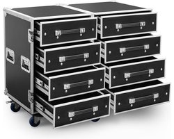 Flightcase - Power Dynamics PD-FA4 - Roadie ladenkast met 8 lades