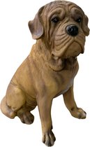 Tuindecoratie - Dierenbeeld - Hondenbeeld - Mastiff - 33x25x17,5 cm
