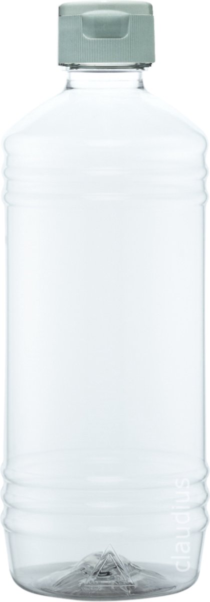 Lege Plastic Fles 500 ml PET transparant - met witte klepdop - set van 10 stuks - Navulbaar - Leeg